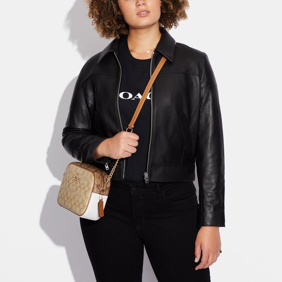 NWT Coach Outlet Jamie Camera Bag In Blocked Signature Canvas - Picture 6 of 6